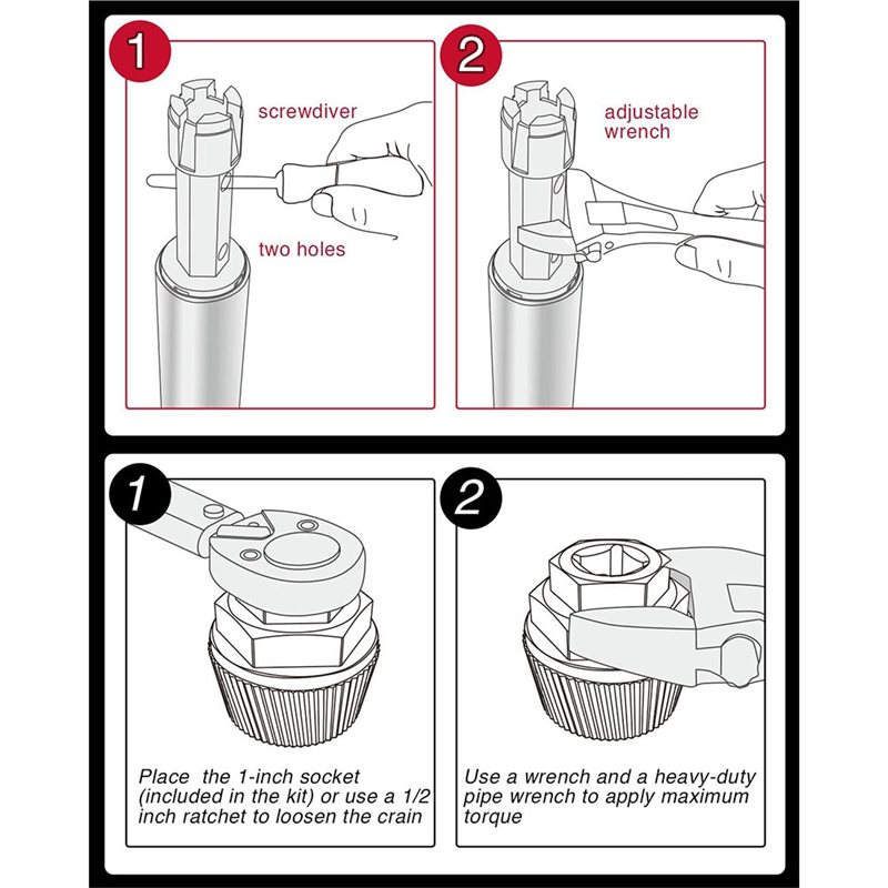 AT02-1.5인치 욕조 배수구 제거 도구, 1인치 소 - Socket Wrench 리뷰 및 가격
